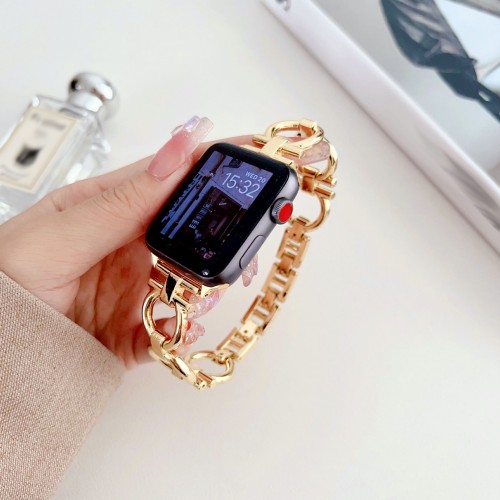 Donut Chain Metal Watch Band for Apple Watch: Elegant Jewelry-Inspired Design for Women